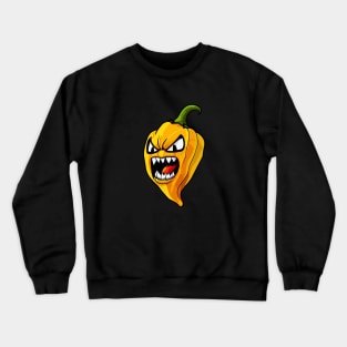 Angry Yellow Hot Habanero Pepper Crewneck Sweatshirt